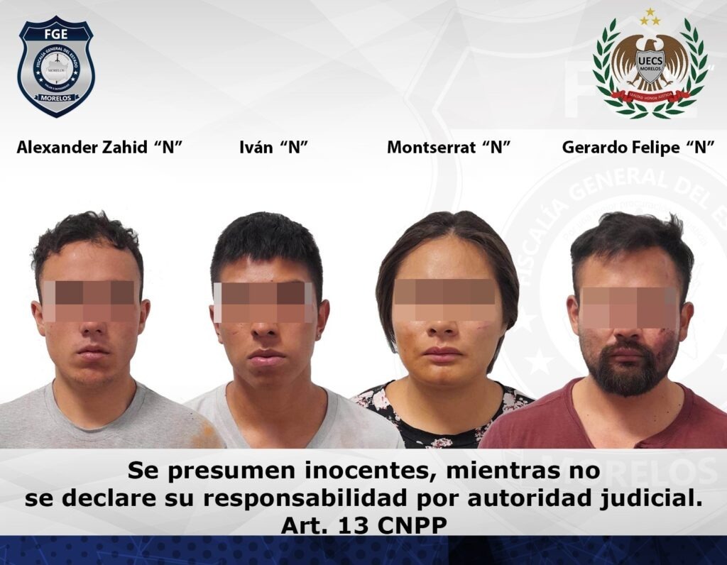 A prisión preventiva cuatro presuntos secuestradores de Xochitepec