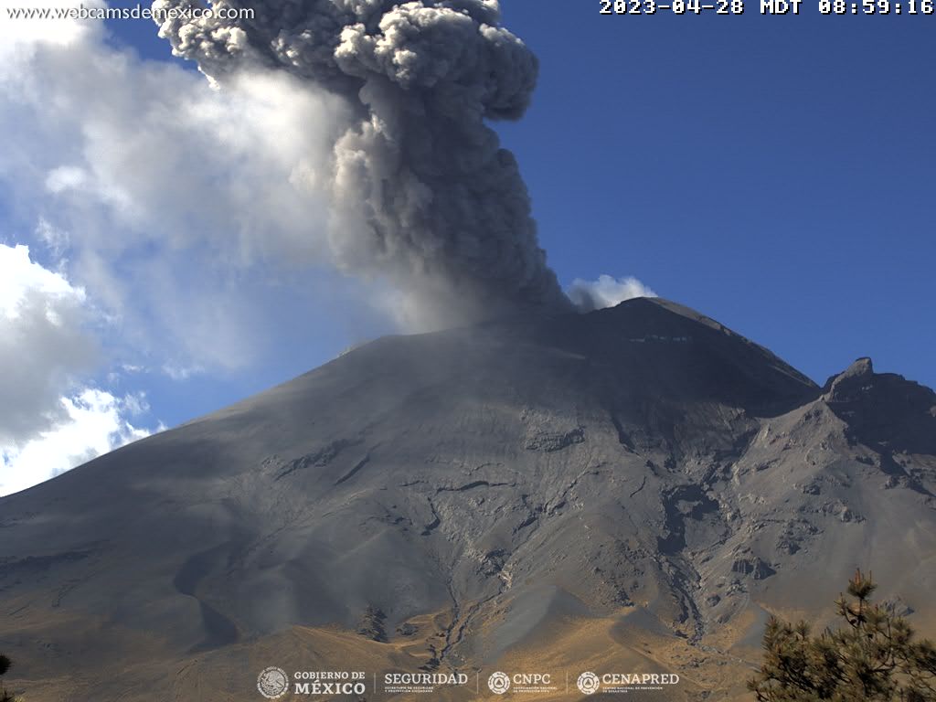 El Volc N Popocat Petl Emite Exhalaciones Y Explosiones Zona