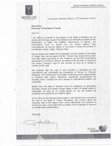 CARTA GR GOBERNADOR TEXAS