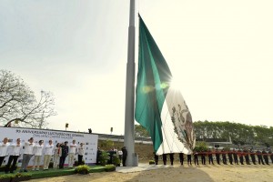 Graco Ramirez, izamiento de la bandera, Cuautla, Abril, 2014 (2)