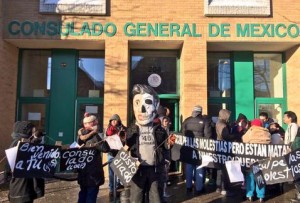 Protestan en EU por visita de Peña Nieto