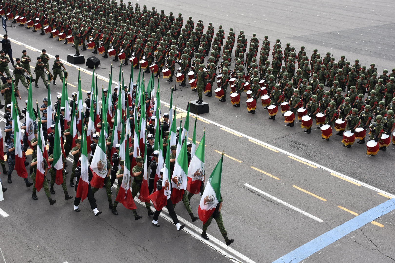 Elementos militares se preparan para desfile del 16 de septiembre