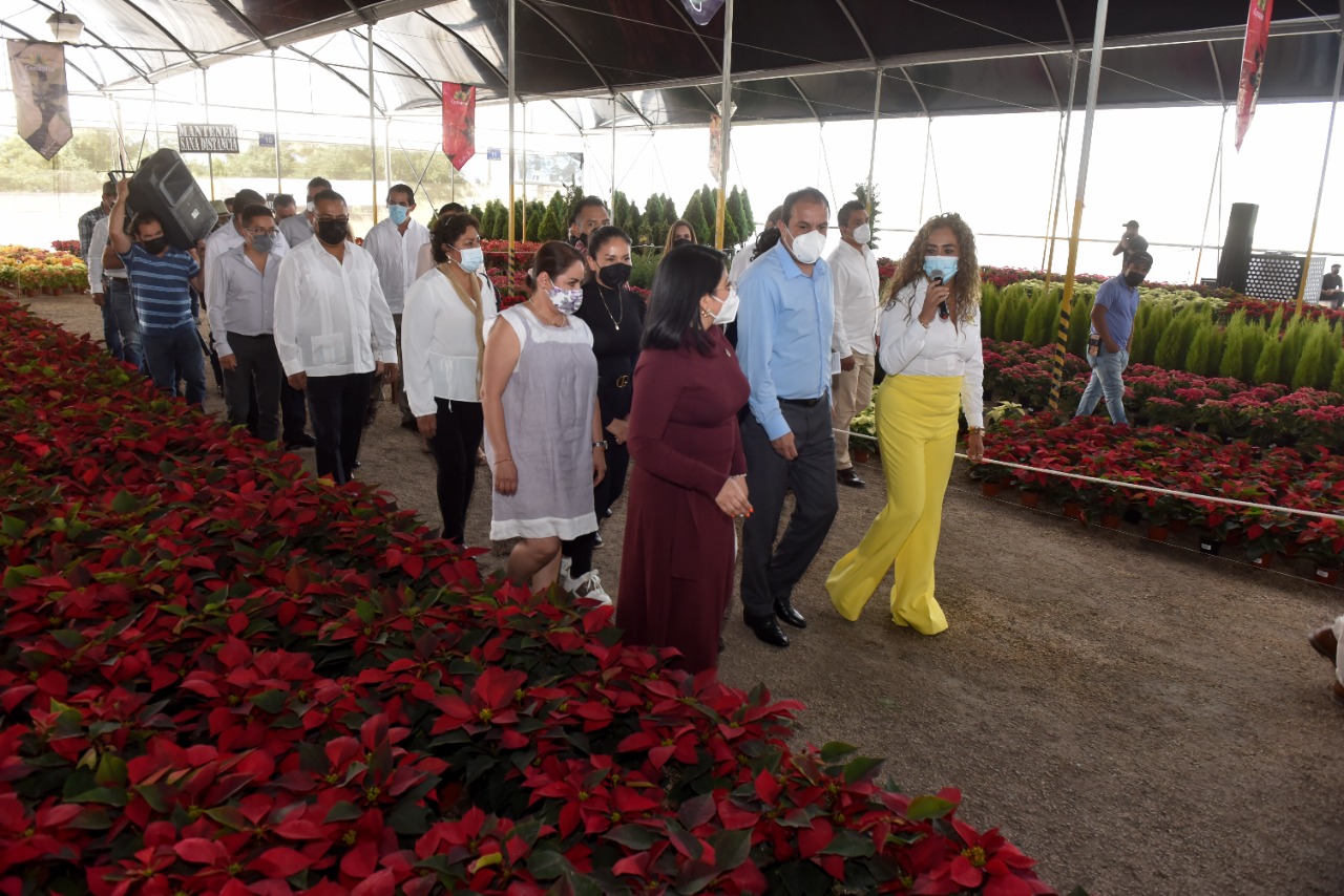 El gobernador Cuauhtémoc Blanco Bravo inauguró la Expo Festival de la  Nochebuena 2021. – Zona Centro Noticias